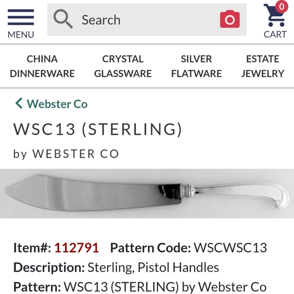 WEBSTER STERLING CAKE KNIFE CIR.1910 - Picture 5 of 5